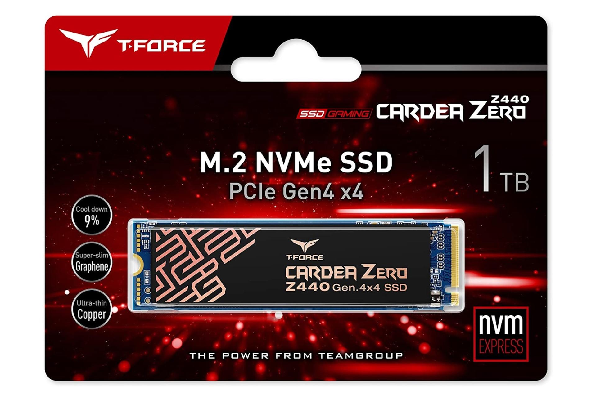 جعبه SSD تیم گروپ T-Force CARDEA Zero Z440 NVMe M.2 ظرفیت 1 ترابایت TeamGroup