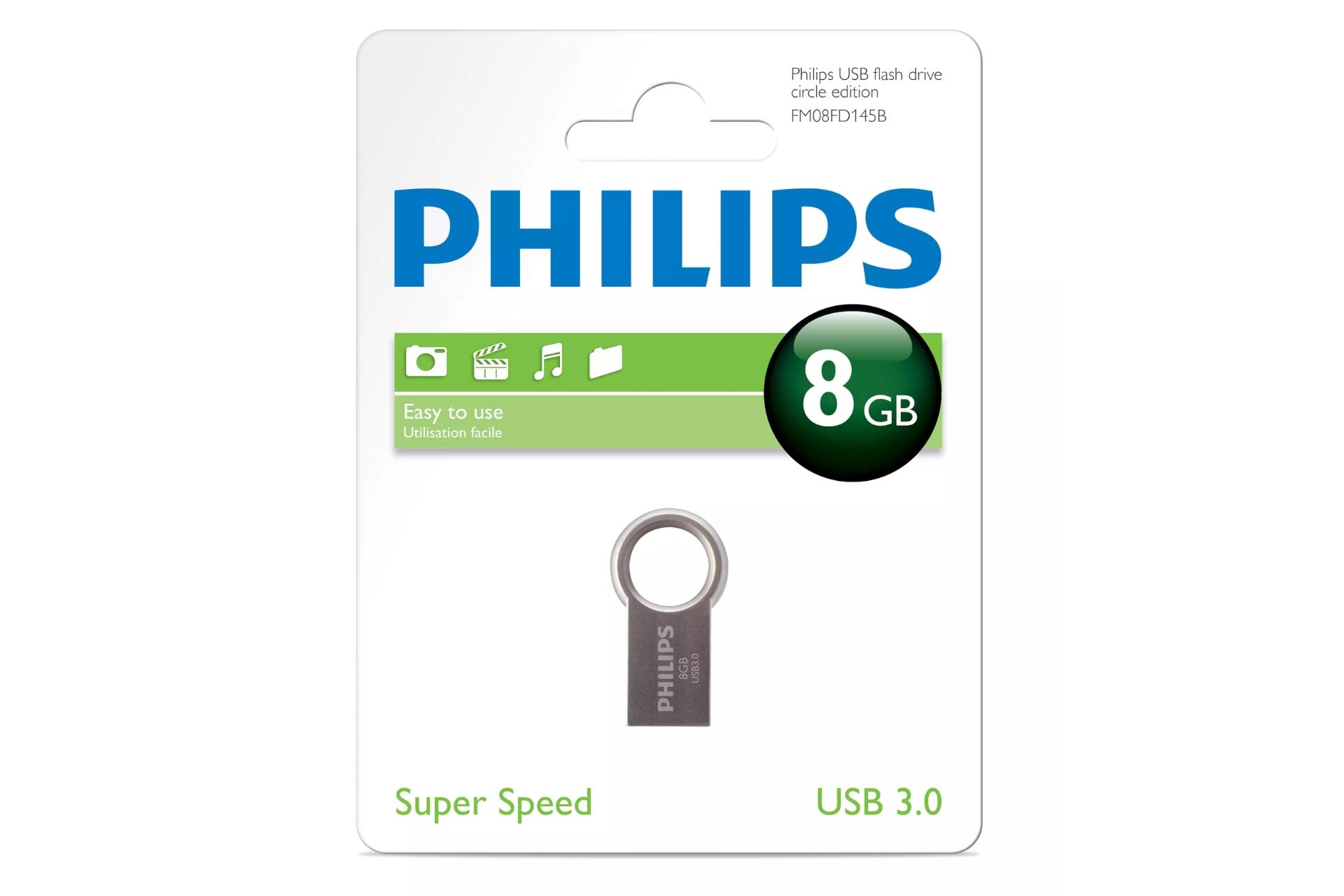 جعبه Philips Circle 8GB / فلش مموری فیلیپس مدل Circle ظرفیت 8 گیگابایت