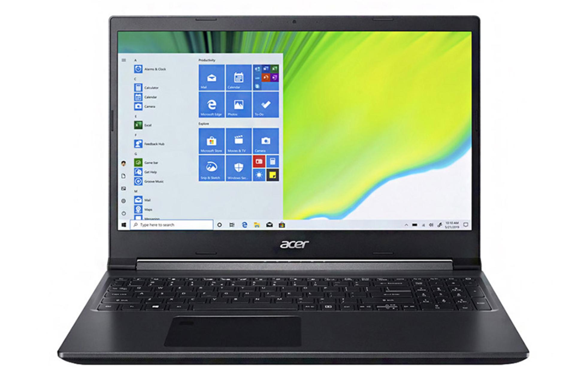 نمای جلو لپ تاپ ایسر اسپایر 7 A715