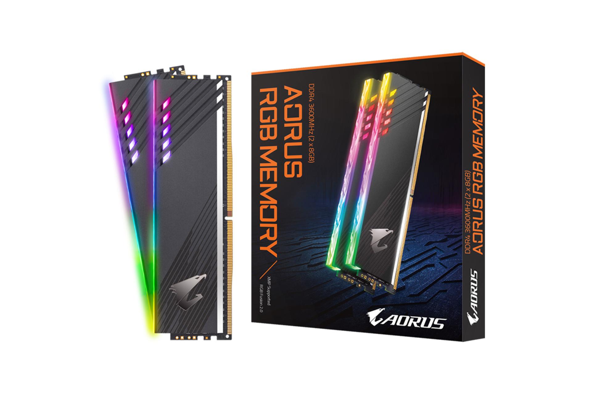 جعبه رم گیگابایت AORUS RGB ظرفیت 16 گیگابایت (2x8) از نوع DDR4-3600
