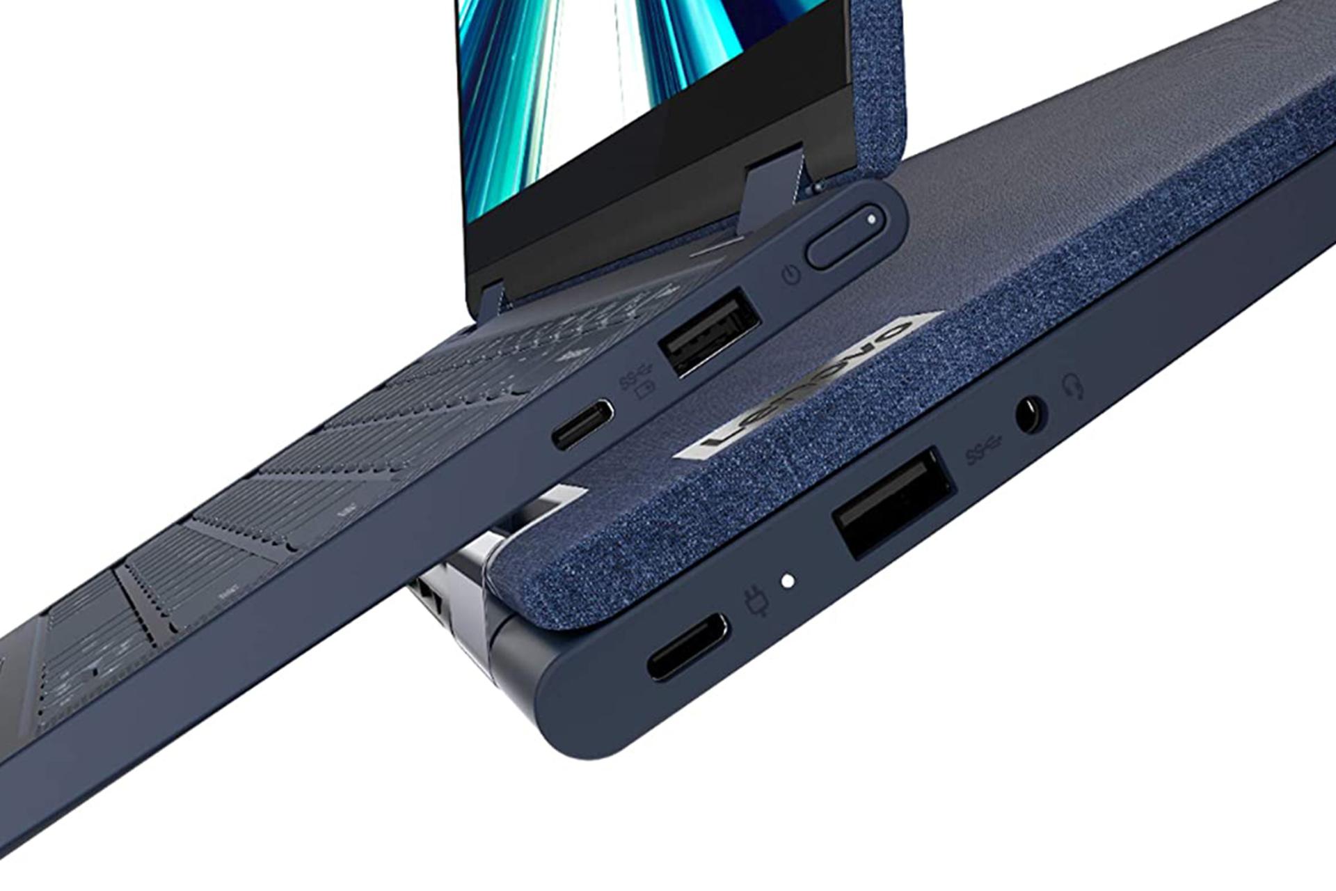 نمای کنار لپ تاپ لنوو Yoga 6 و نمایش پورت