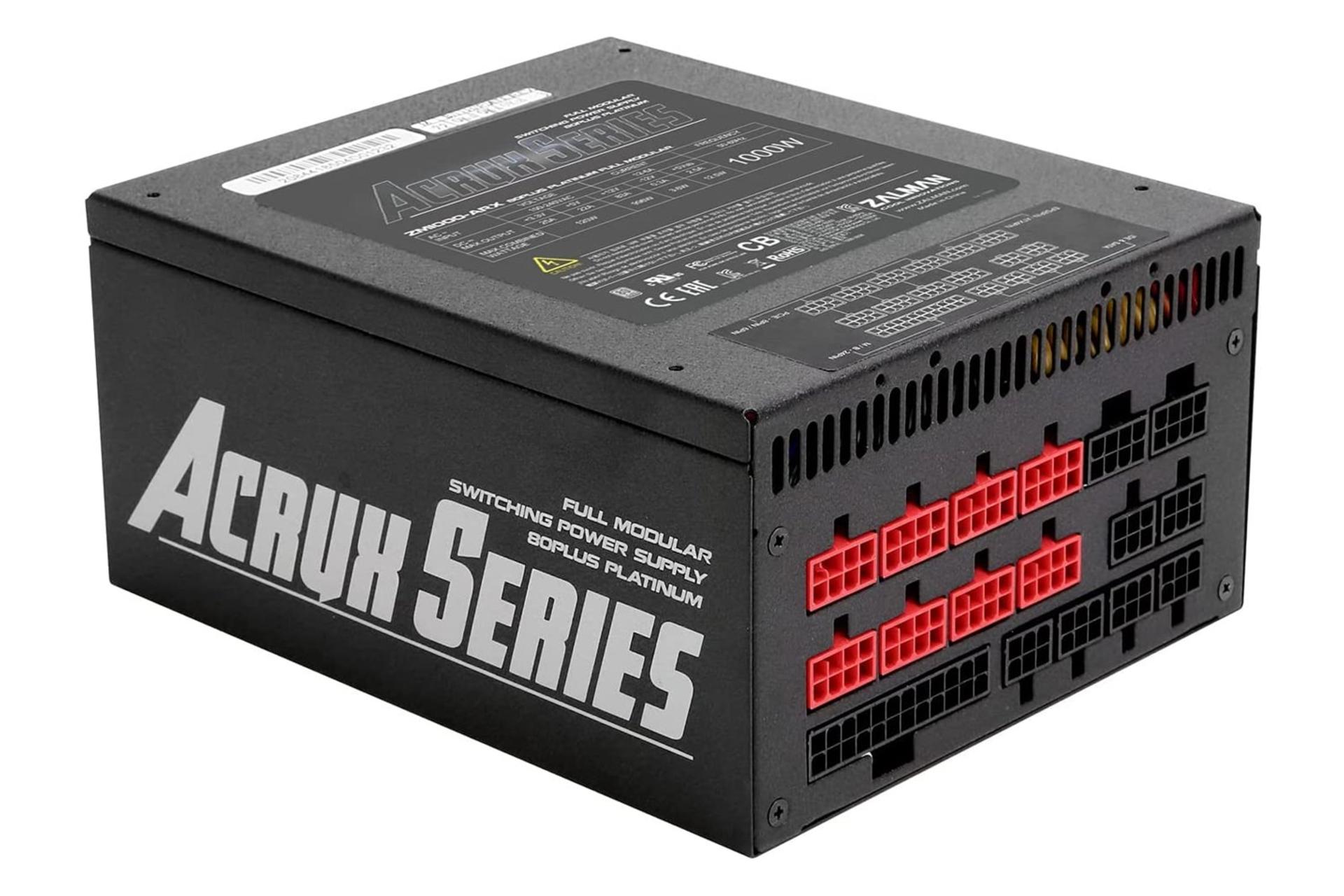 نمای پشت پاور کامپیوتر زالمن ACRUX ZM1000-ARX با توان 1000 وات