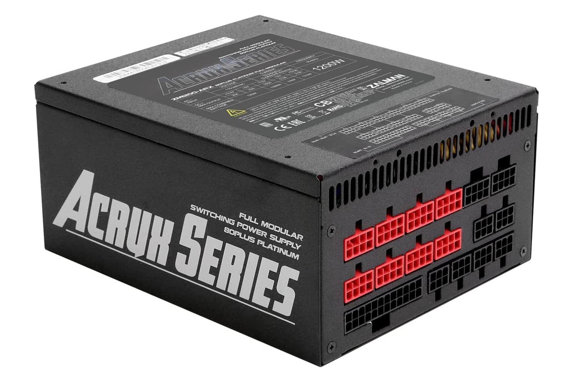 نمای پشت پاور کامپیوتر زالمن ACRUX ZM1200-ARX با توان 1200 وات