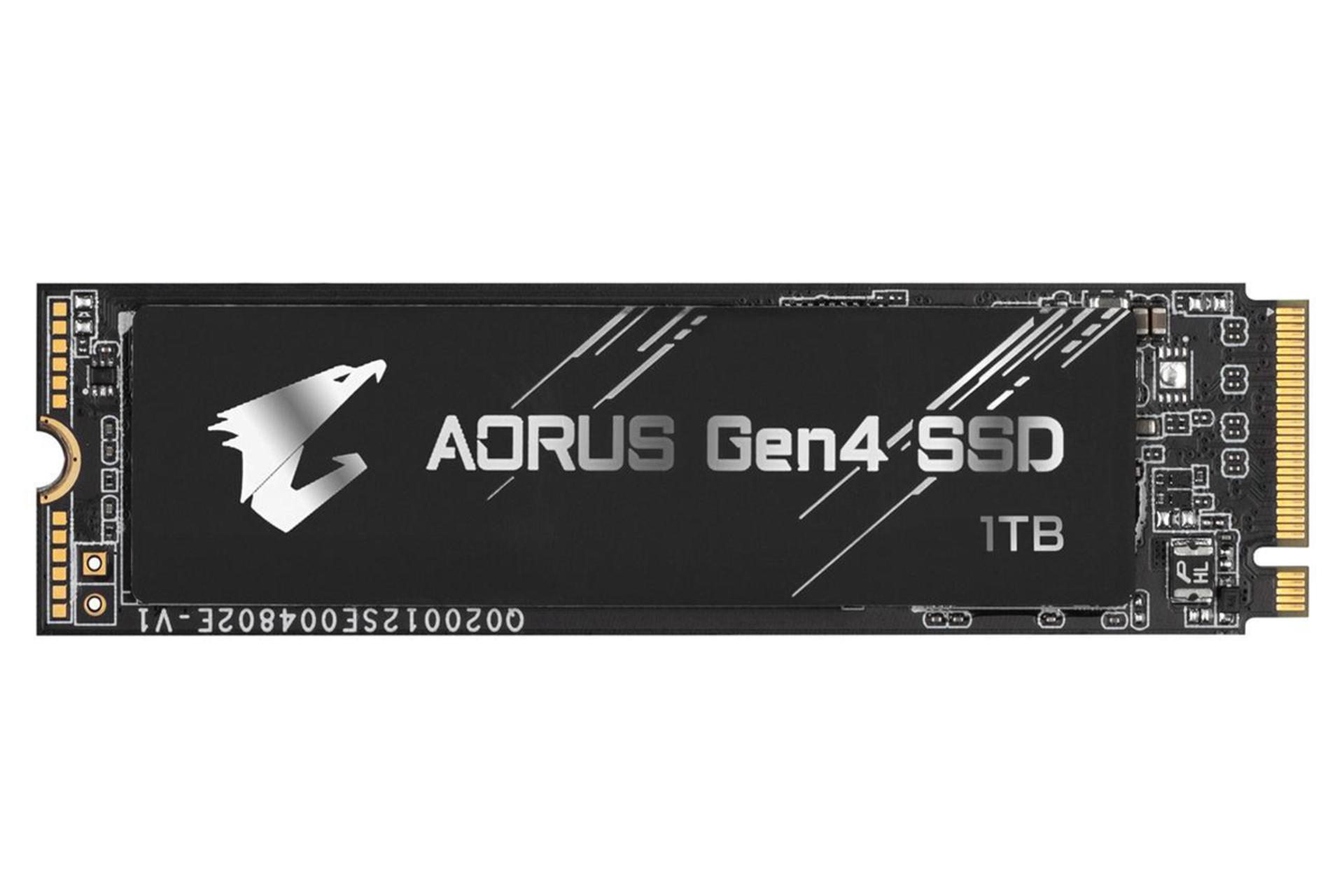 نمای روبرو SSD گیگابایت AORUS Gen4 NVMe M.2 ظرفیت 1 ترابایت