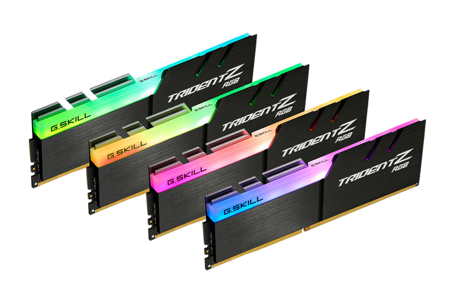 نمای کنار رم جی اسکیل Trident Z RGB ظرفیت 64 گیگابایت (4x16) از نوع DDR4-3600