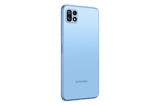 نمای چپ پنل پشت Samsung Galaxy F42 5G / گوشی موبایل گلکسی F42 سامسونگ نسخه 5G آبی