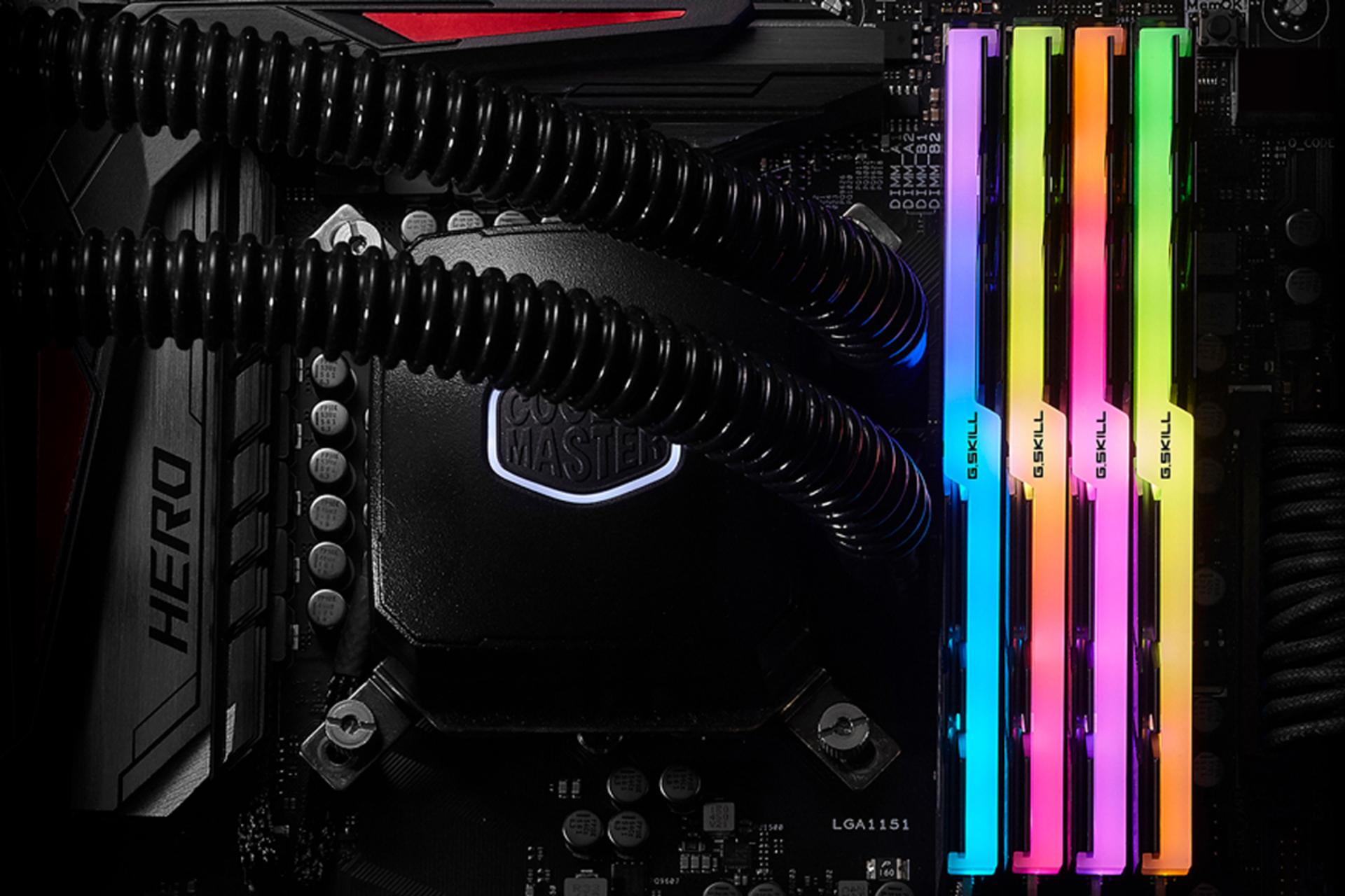 نمای بالا رم جی اسکیل Trident Z RGB ظرفیت 32 گیگابایت (4x8) از نوع DDR4-4000