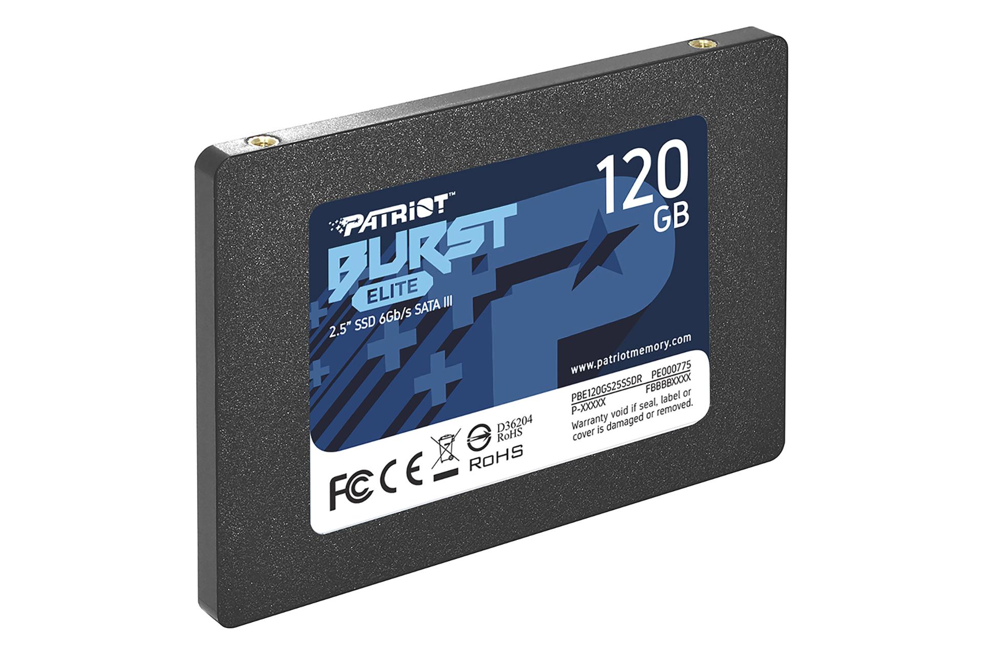 نمای چپ SSD پاتریوت Burst Elite SATA 2.5 Inch ظرفیت 120 گیگابایت