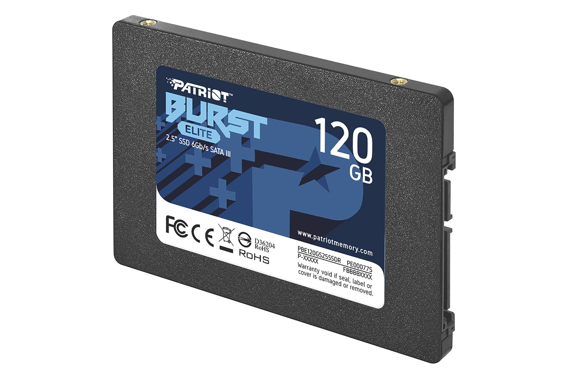 نمای راست SSD پاتریوت Burst Elite SATA 2.5 Inch ظرفیت 120 گیگابایت