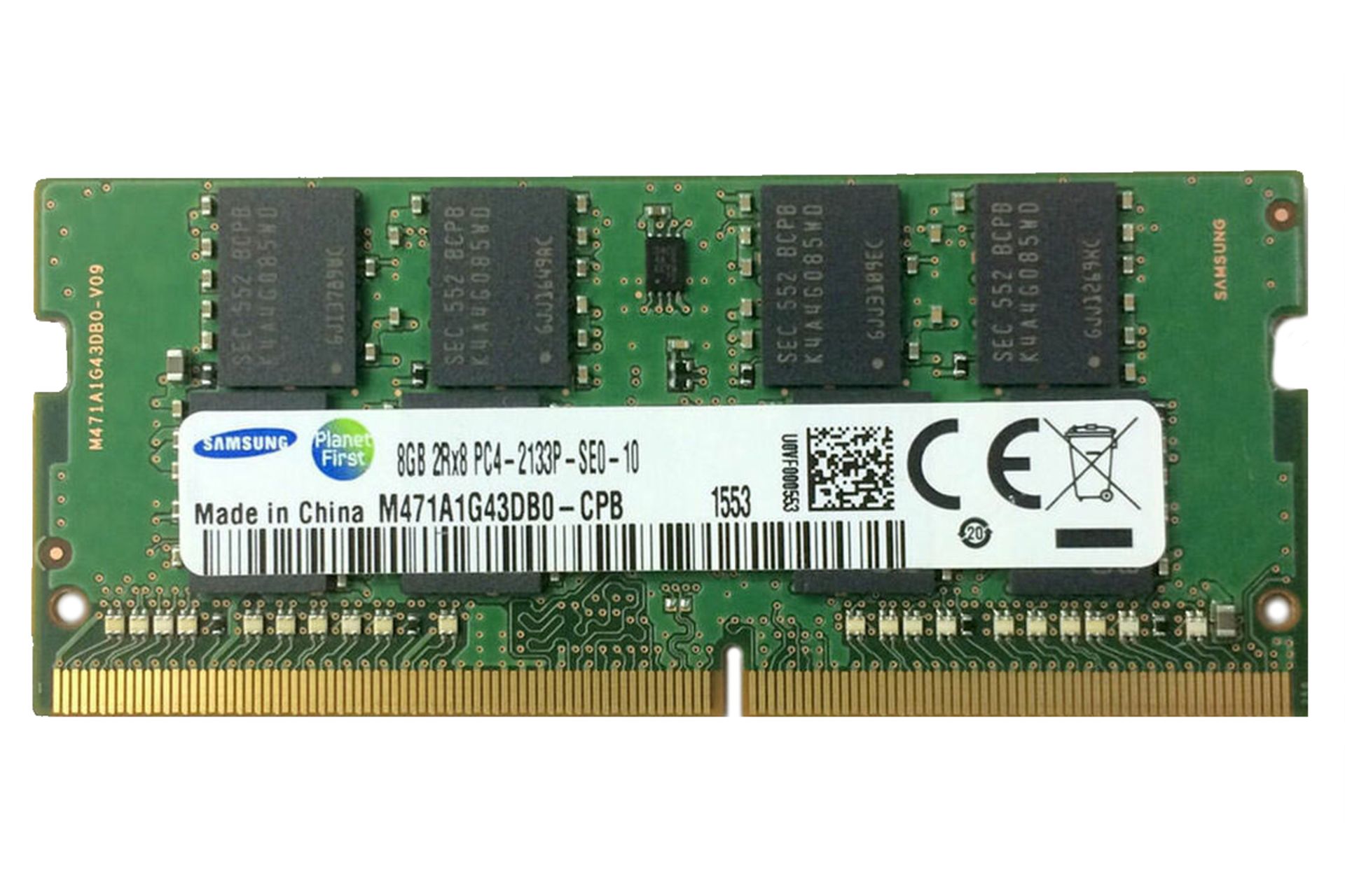 رم سامسونگ M471A1G43DB0-CPB ظرفیت 8 گیگابایت از نوع DDR4-2133