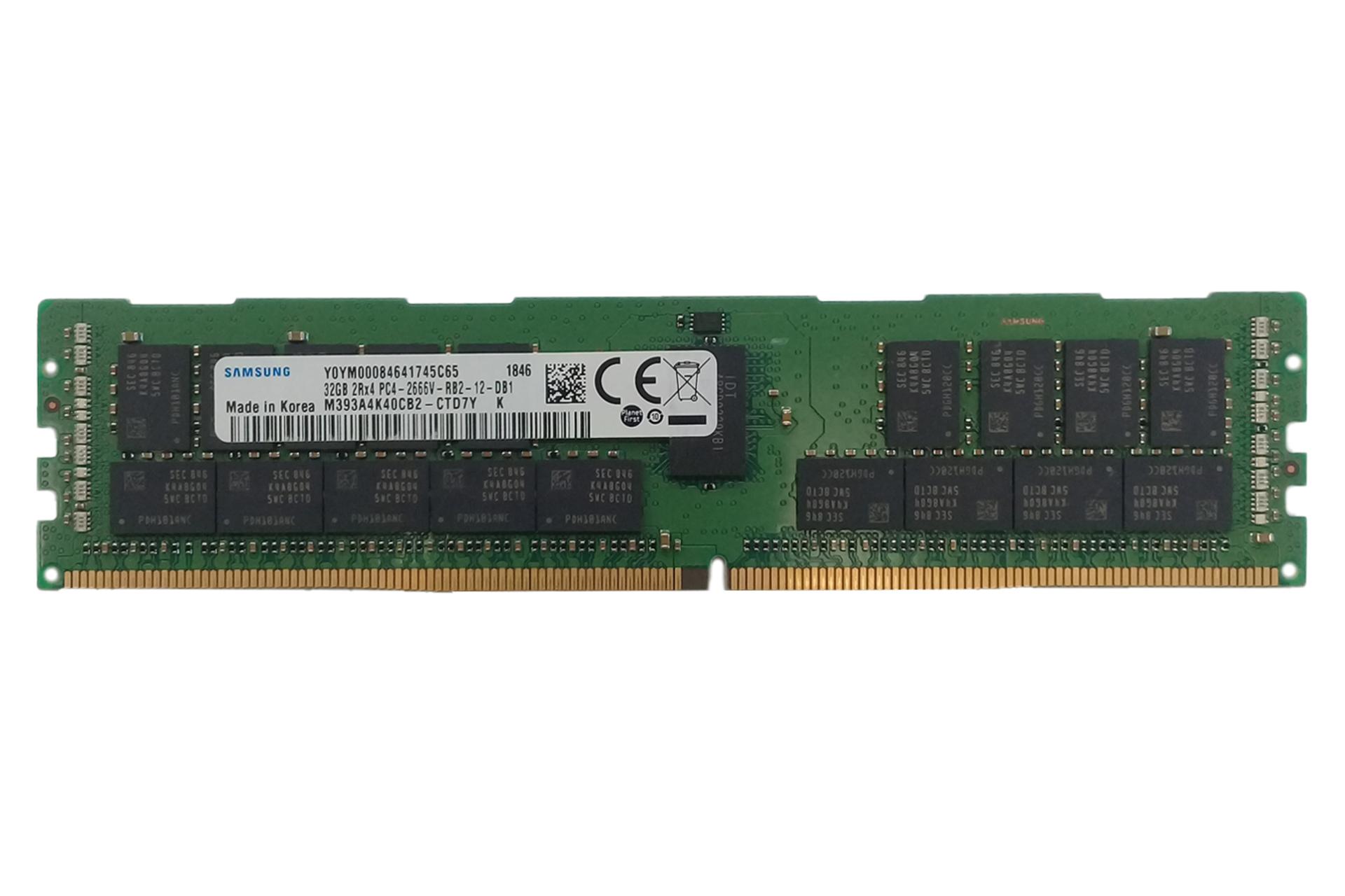 رم سامسونگ M393A4K40CB2-CTD7Y  ظرفیت 32 گیگابایت از نوع DDR4-2666