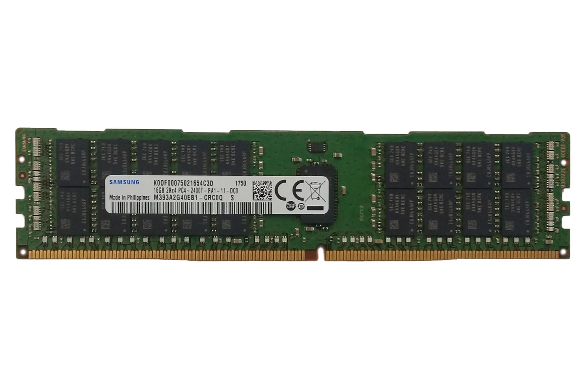 رم سامسونگ M393A2G40EB1-CRC0Q ظرفیت 16 گیگابایت از نوع DDR4-2400