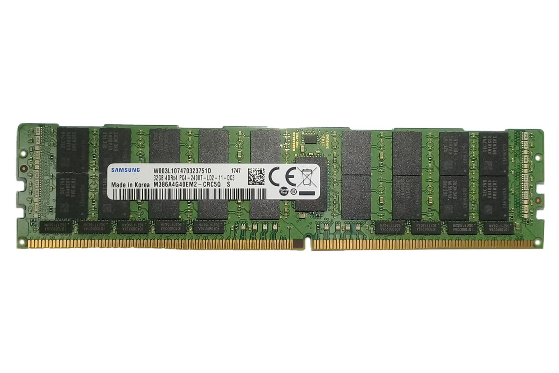 رم سامسونگ M386A4G40EM2-CRC5Q ظرفیت 32 گیگابایت از نوع DDR4-2400