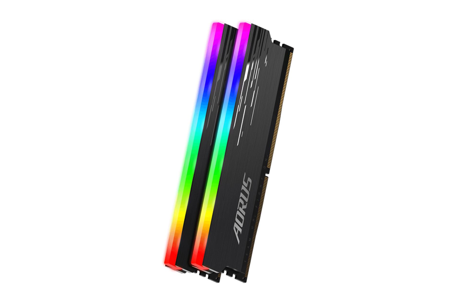 نمابی کنار رم گیگابایت AORUS RGB ظرفیت 16 گیگابایت (2x8) از نوع DDR4-4400