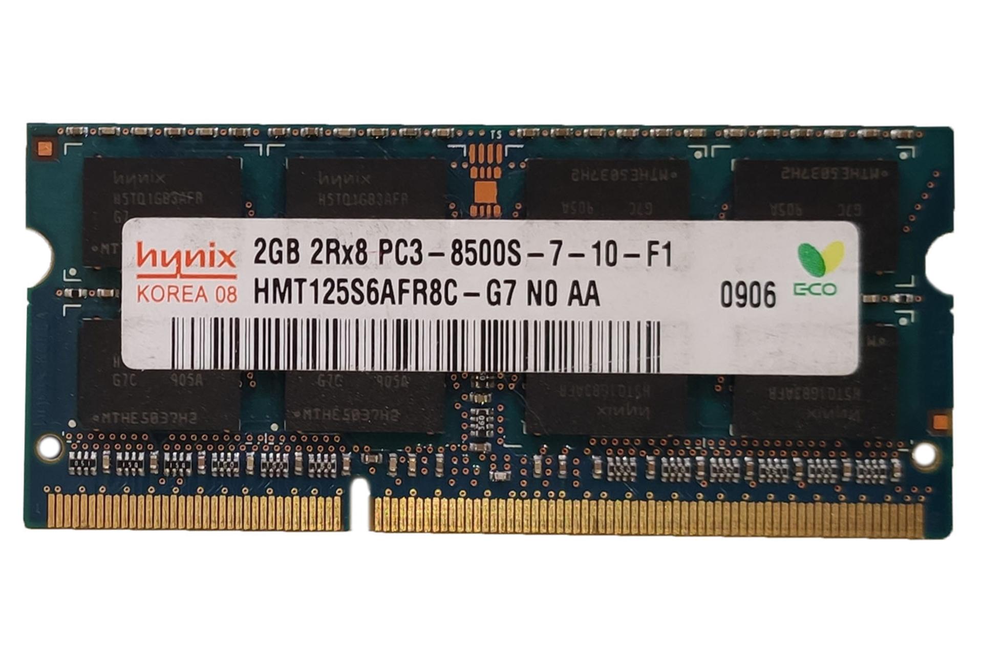 رم اس کی هاینیکس HMT125S6AFR8C-G7 ظرفیت 2 گیگابایت از نوع DDR3-1066
