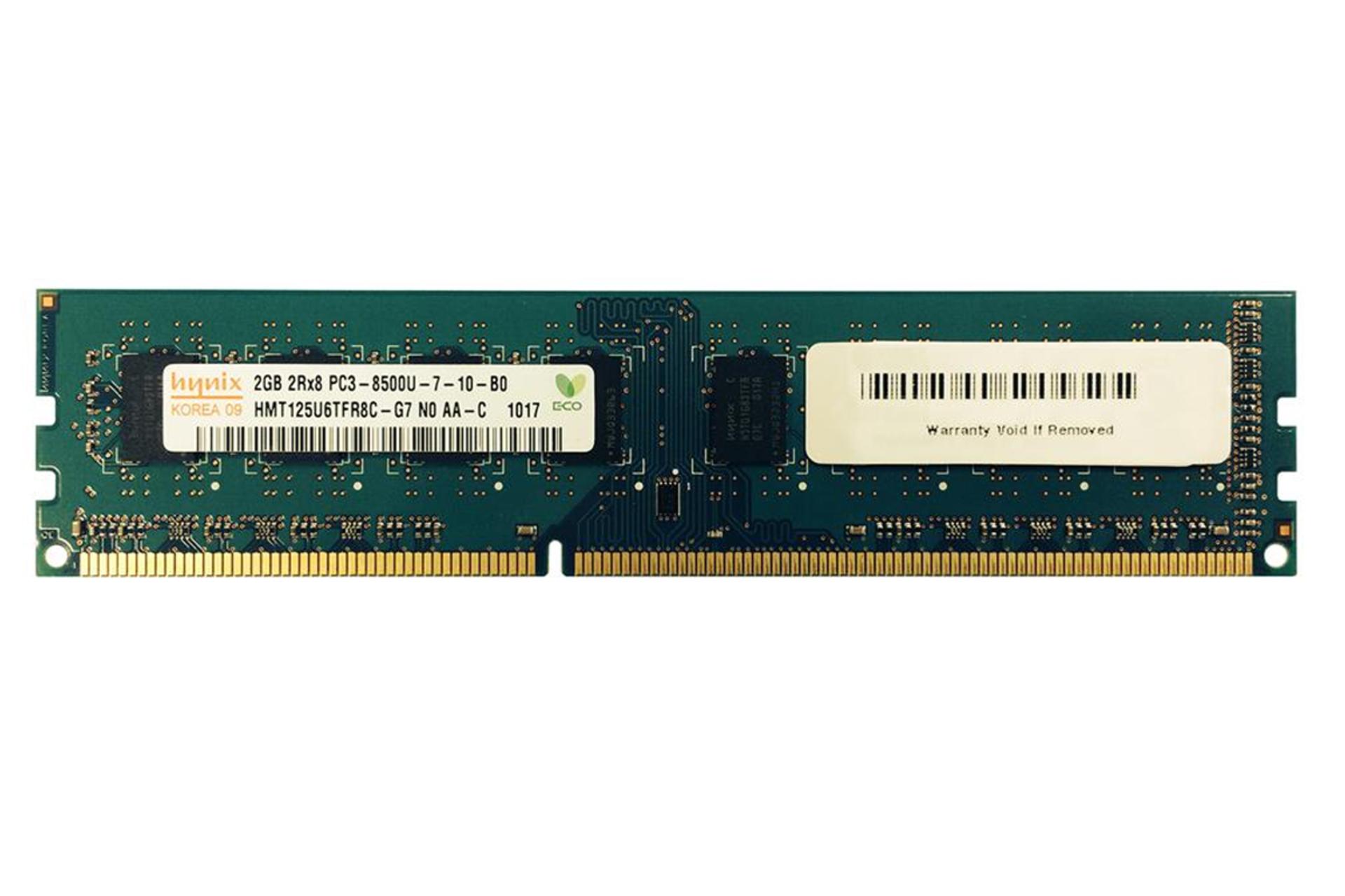 رم اس کی هاینیکس HMT125U6TFR8C-G7 ظرفیت 2 گیگابایت از نوع DDR3-1066