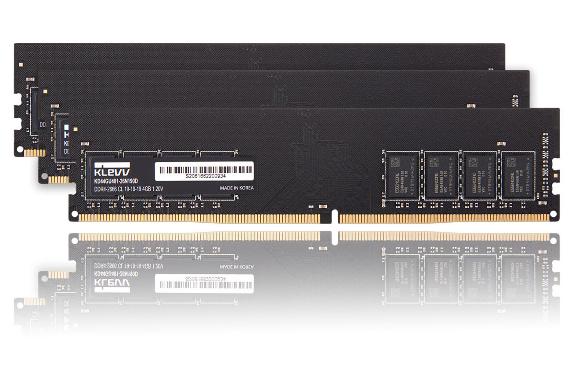  klevv U-DIMM Standard ظرفیت 4 گیگابایت از نوع DDR4-2666 نمای جانبی2