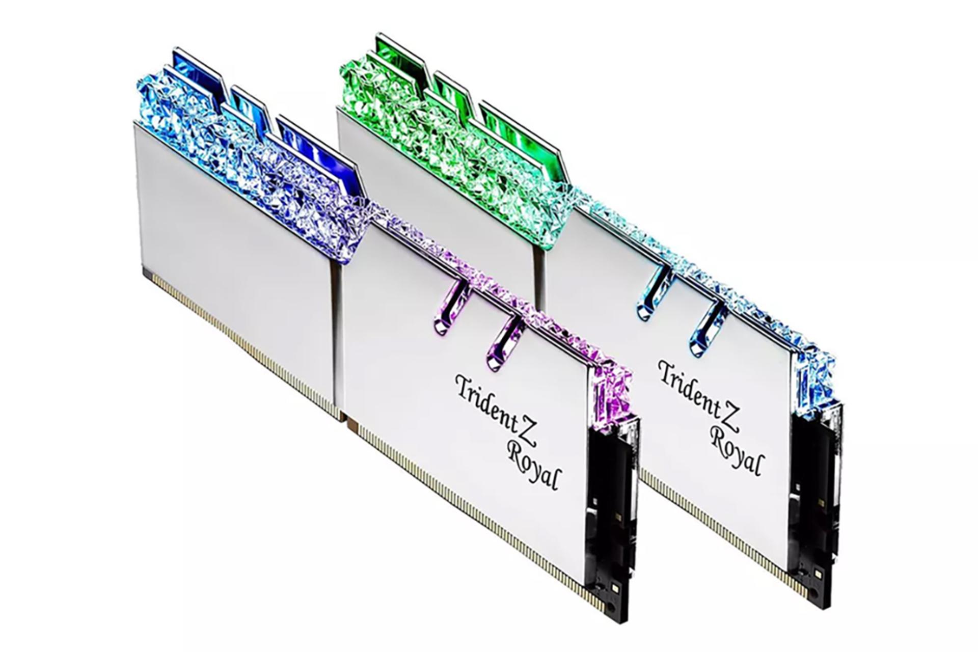 نمای کنار رم جی اسکیل Trident Z Royal ظرفیت 16 گیگابایت (2x8) از نوع DDR4-4000