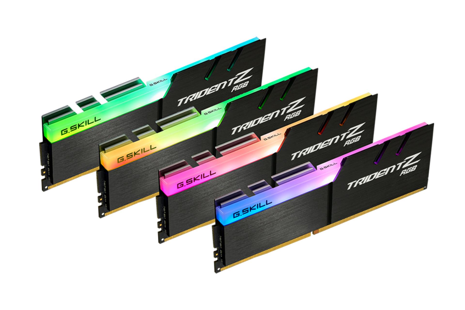 نمای کنار رم جی اسکیل Trident Z RGB ظرفیت 128 گیگابایت (4x32) از نوع DDR4-3600