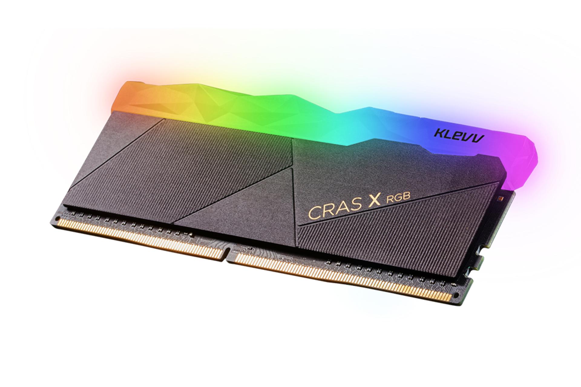 klevv Cras X RGB ظرفیت 16 گیگابایت (2x8) از نوع DDR4-3200 نمای جانبی2