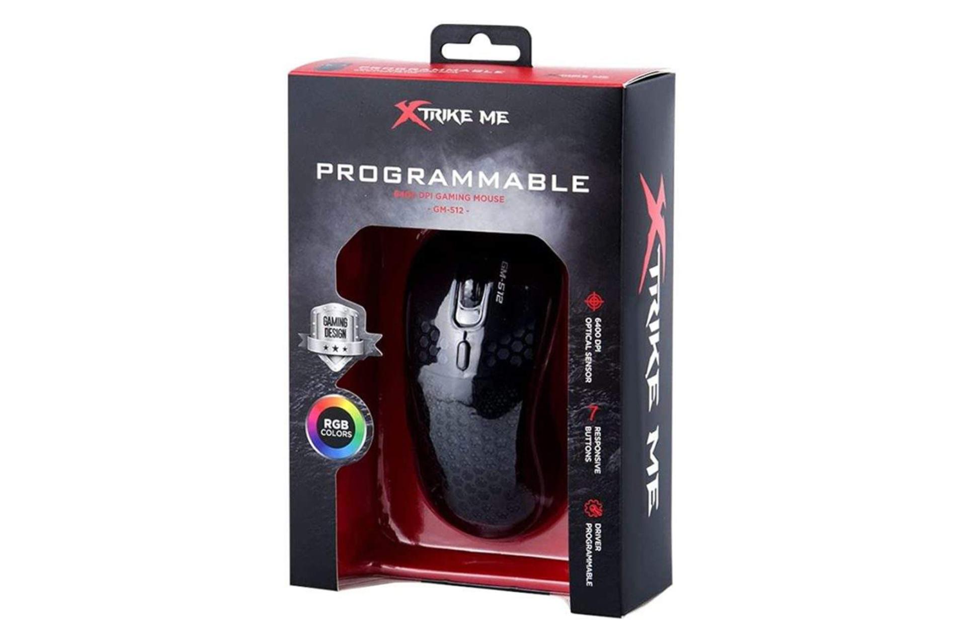نمای روبروی جعبه ماوس ایکس تریکمی GM-512