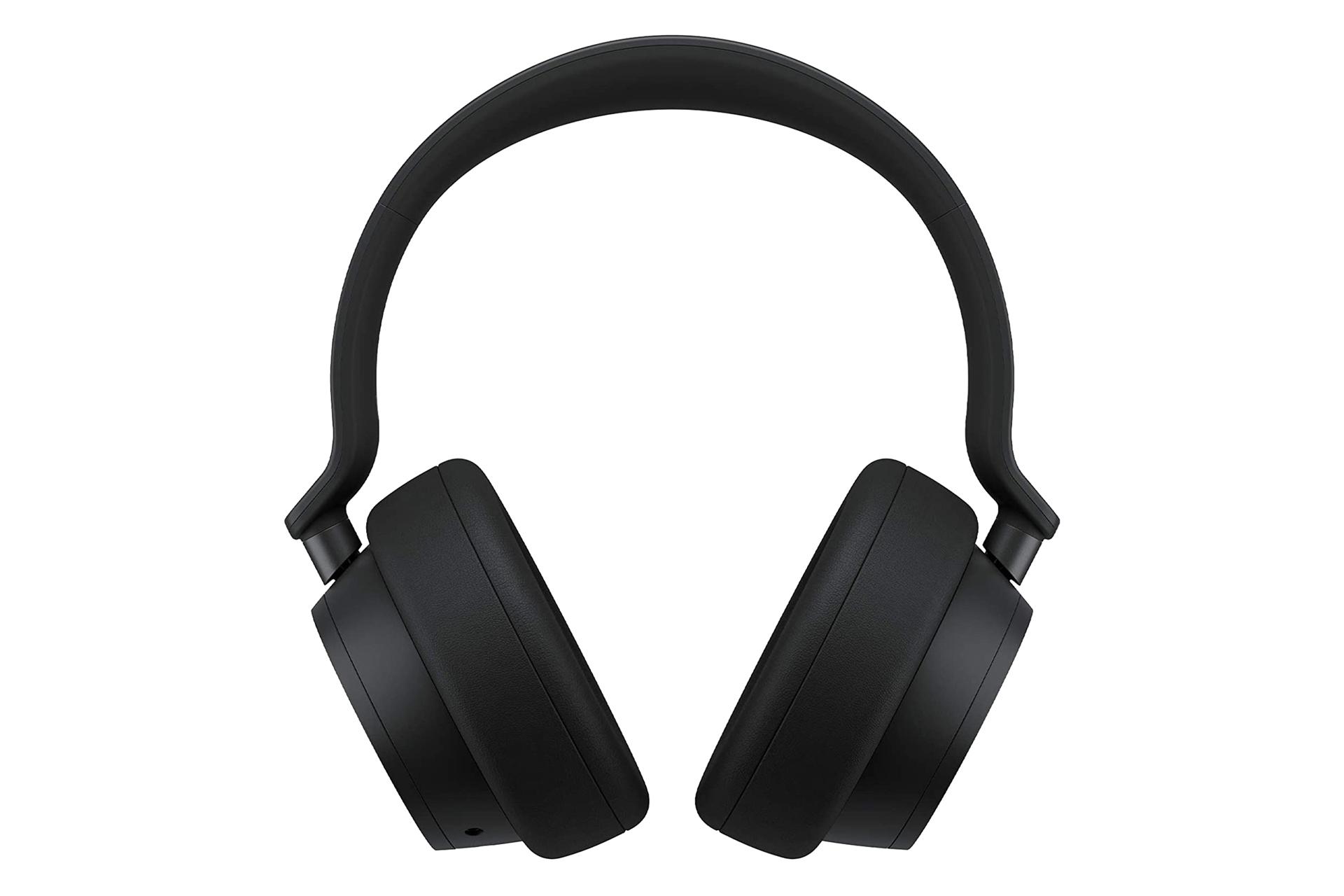نمای روبرو هدفون بی سیم مایکروسافت Microsoft Surface Headphones 2 مشکی