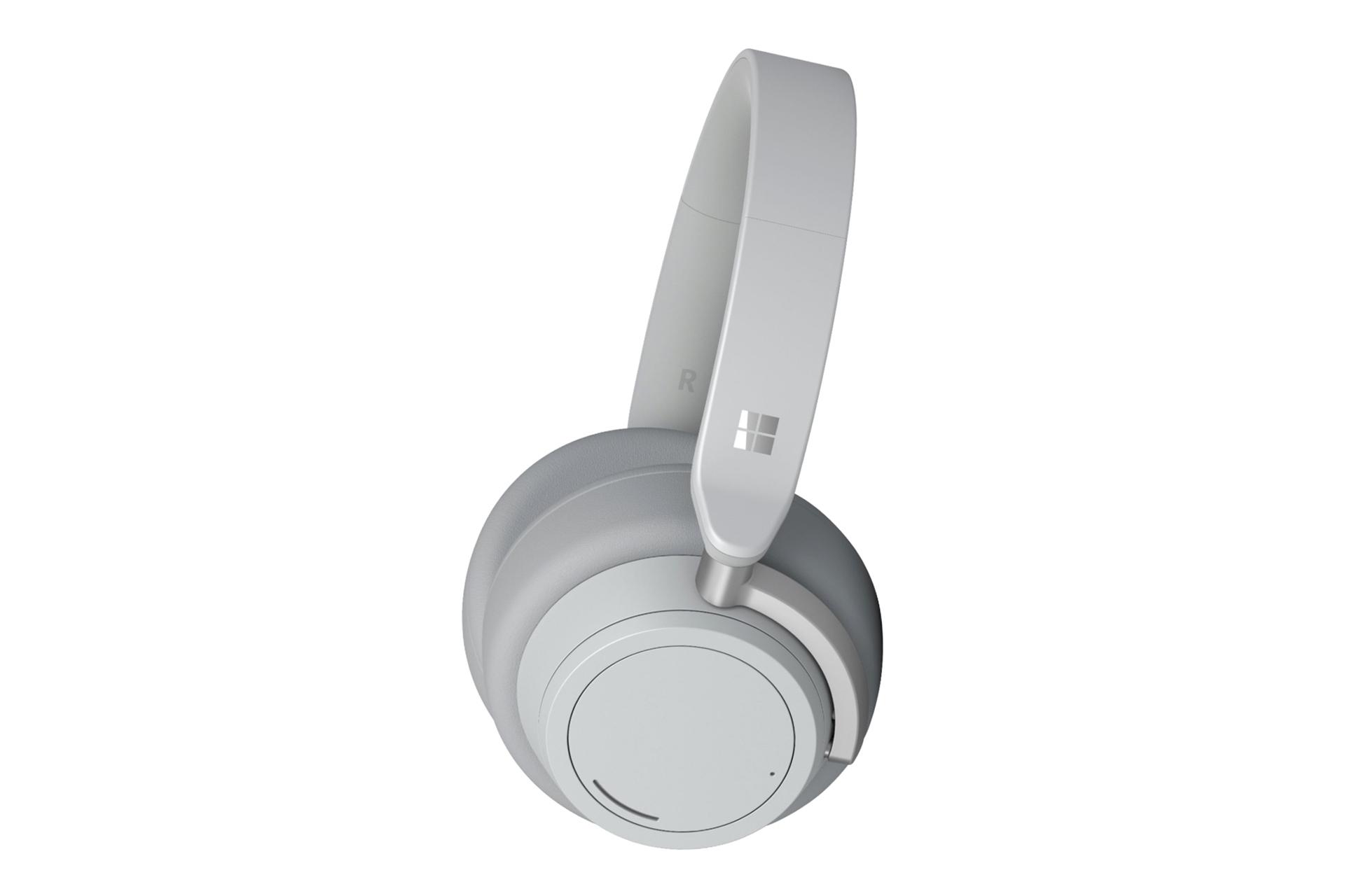 نمای جانبی هدفون بی سیم مایکروسافت Microsoft Surface Headphones 2 خاکستری
