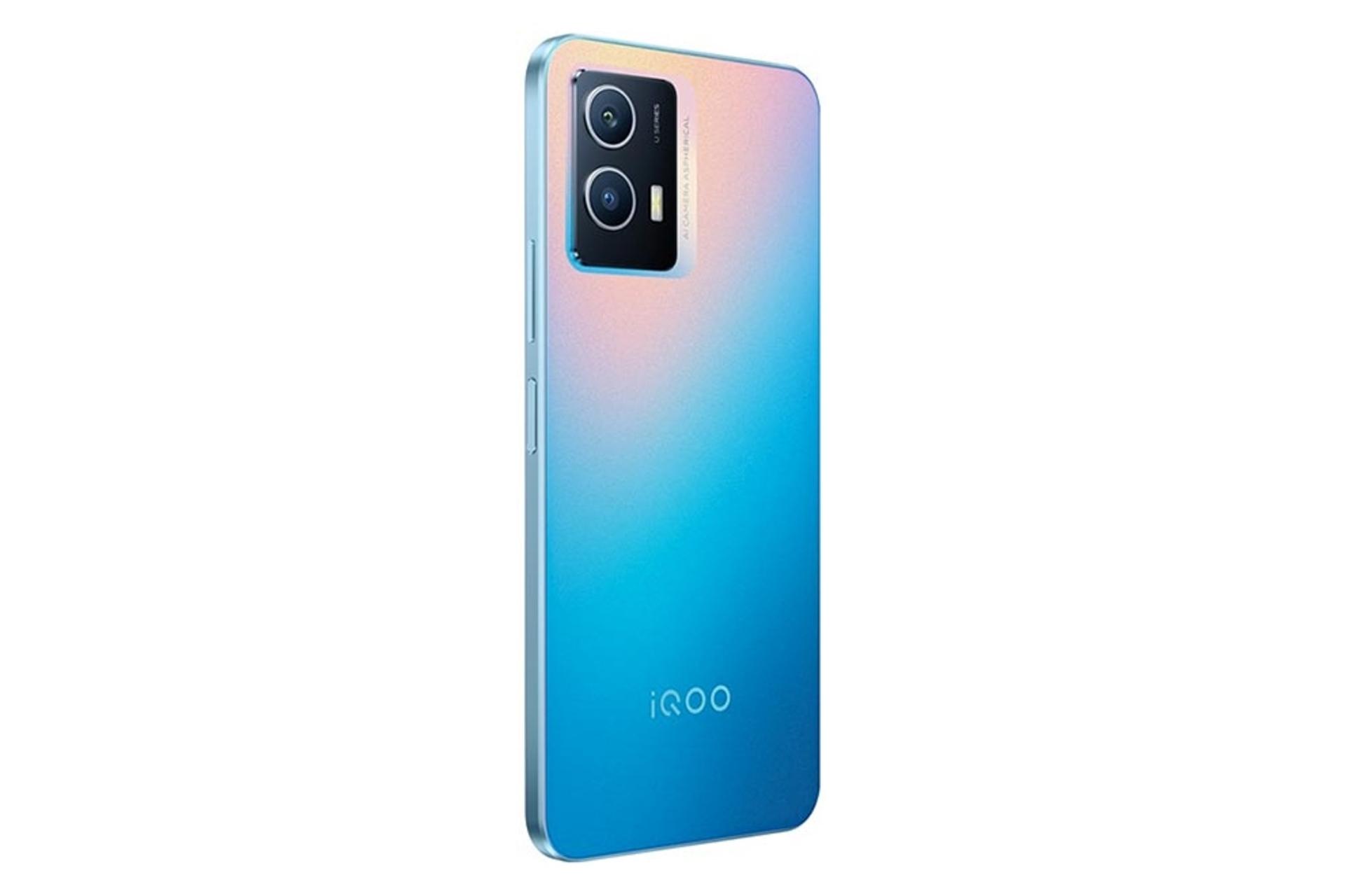 نمای جانبی گوشی موبایل ویوو vivo iQOO U5 آبی