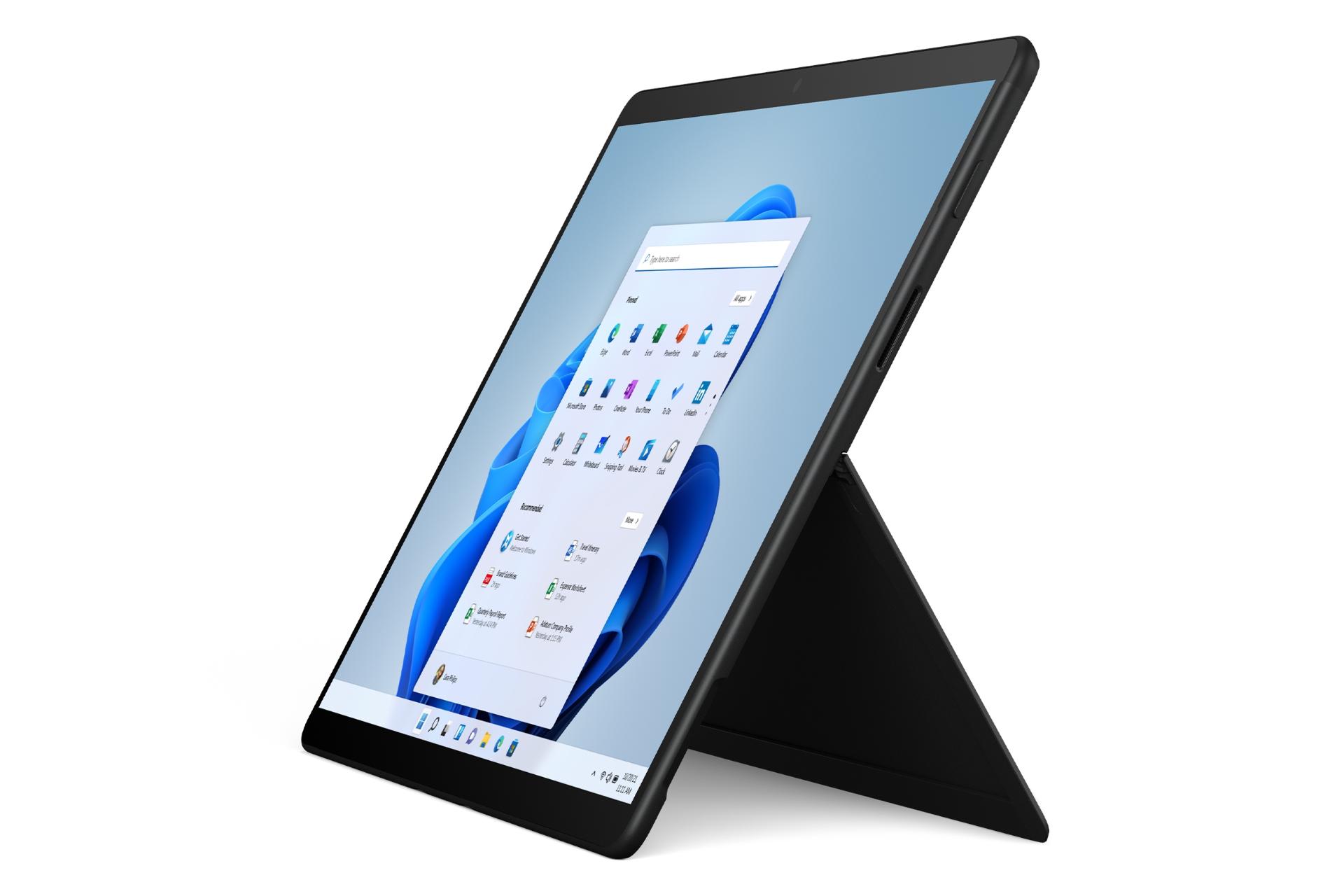 نمای جانبی سرفیس پرو ایکس مایکروسافت / Microsoft Surface Pro X مشکی