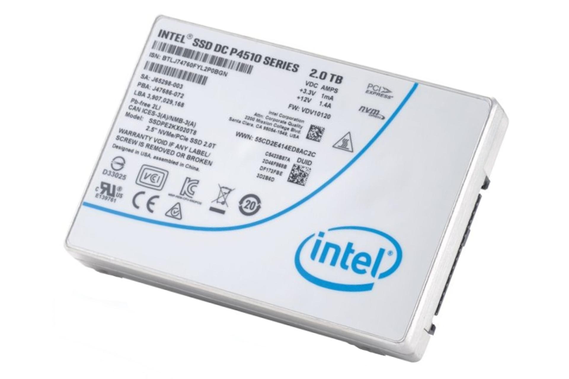 SSD اینتل Intel SSD DC P4510 NVMe 2.5 Inch 2TB ظرفیت 2 ترابایت