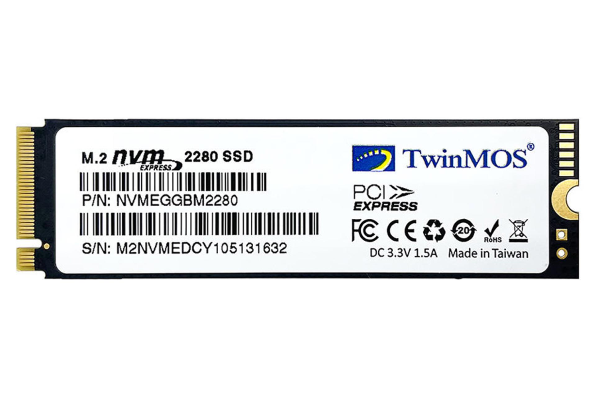 نمای پشت SSD توین موس NVMe M.2 ظرفیت 1 ترابایت