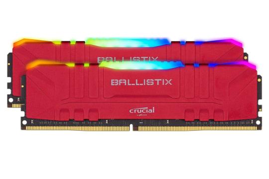نمای جلو رم کروشیال Ballistix RGB ظرفیت 32 گیگابایت (2x16) از نوع DDR4-3000