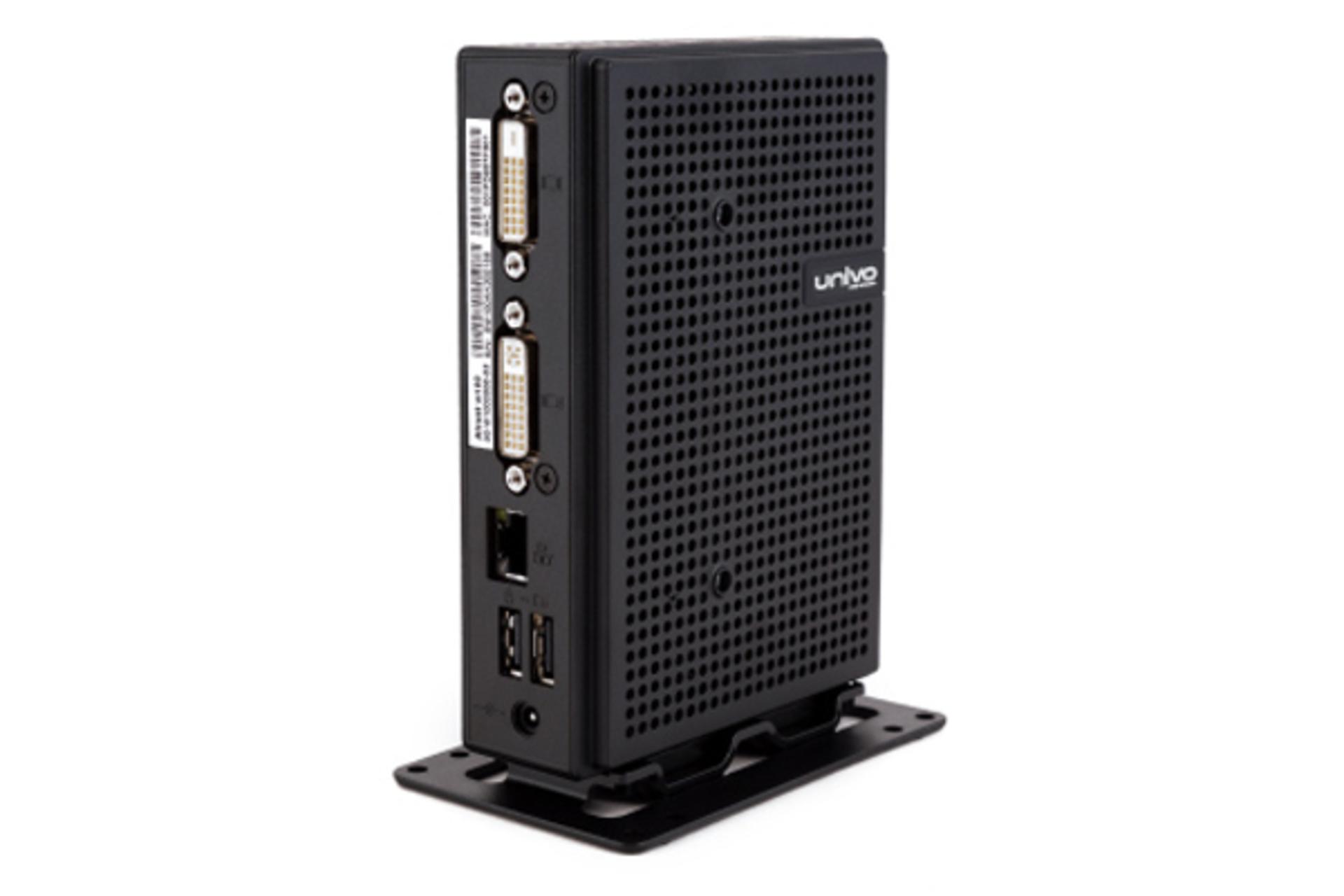 نمای پشت Zero Client یونیوو Univo W100