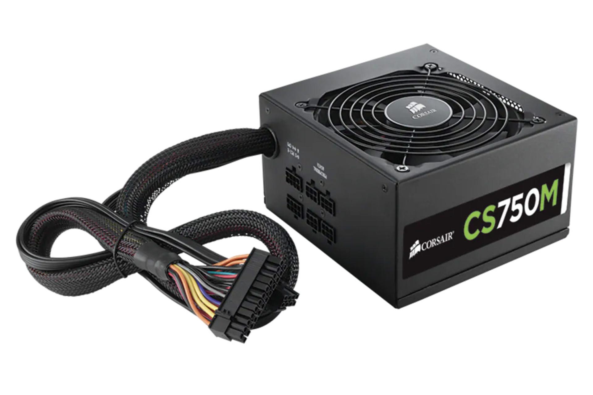 نمای چپ پاور کامپیوتر کورسیر CS750M با توان 750 وات