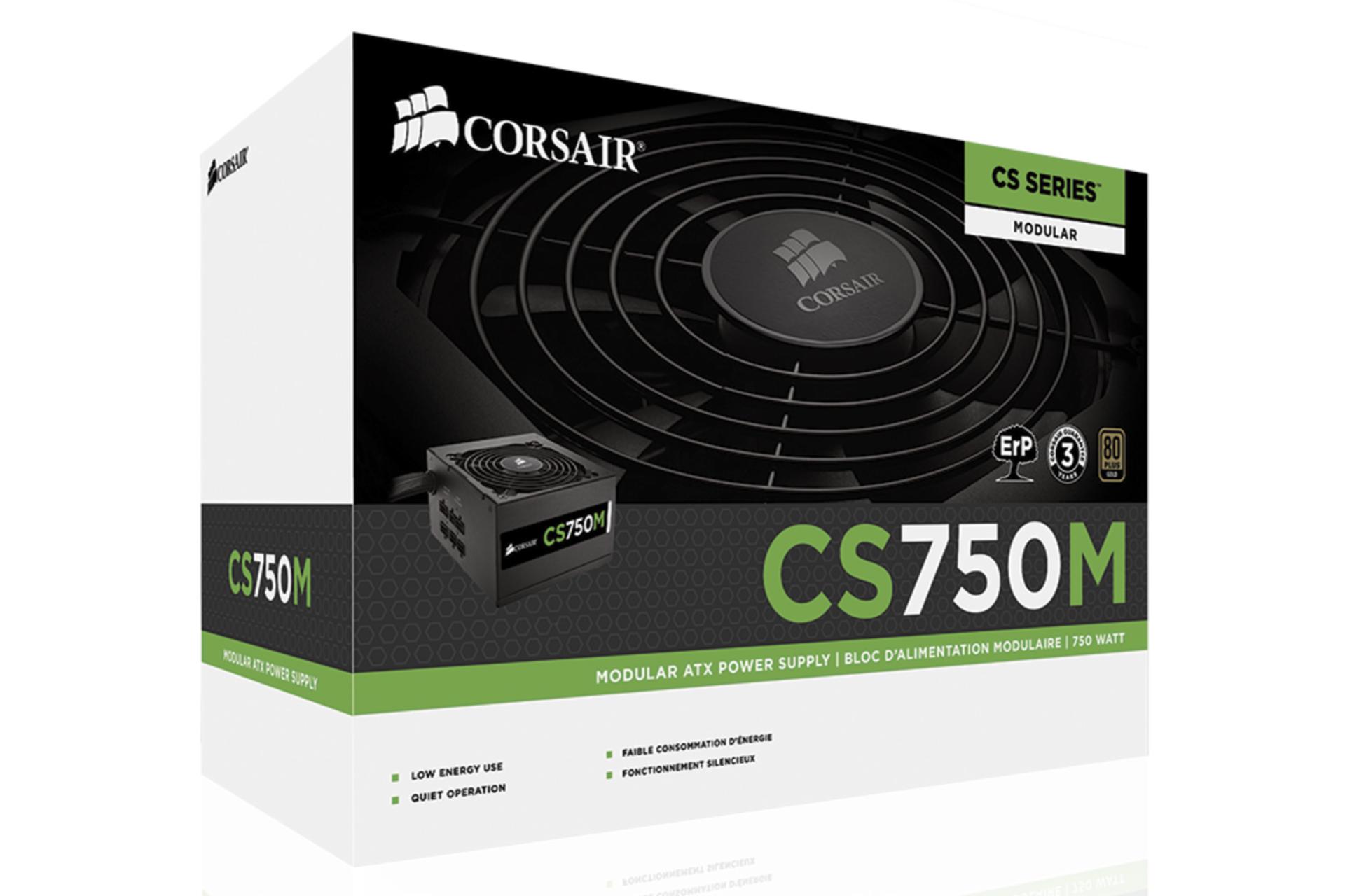 جعبه پاور کامپیوتر کورسیر CS750M با توان 750 وات