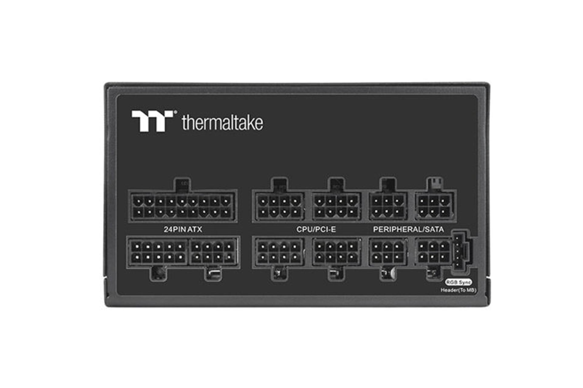  پاور کامپیوتر ترمالتیک Toughpower GF1 ARGB با توان 850 وات نمای اتصالات