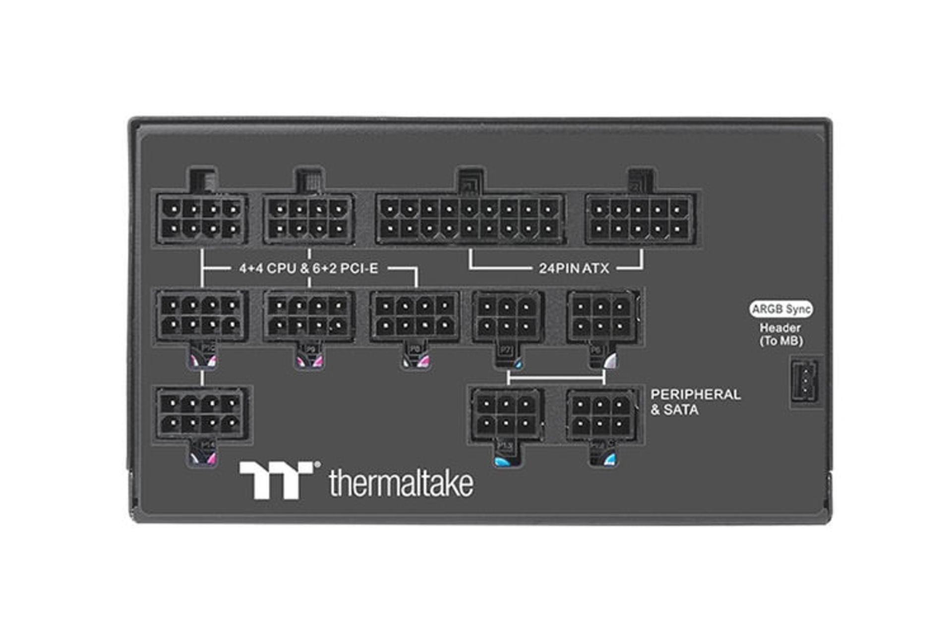 پاور کامپیوتر ترمالتیک Toughpower PF1 ARGB با توان 1050 وات اتصالات