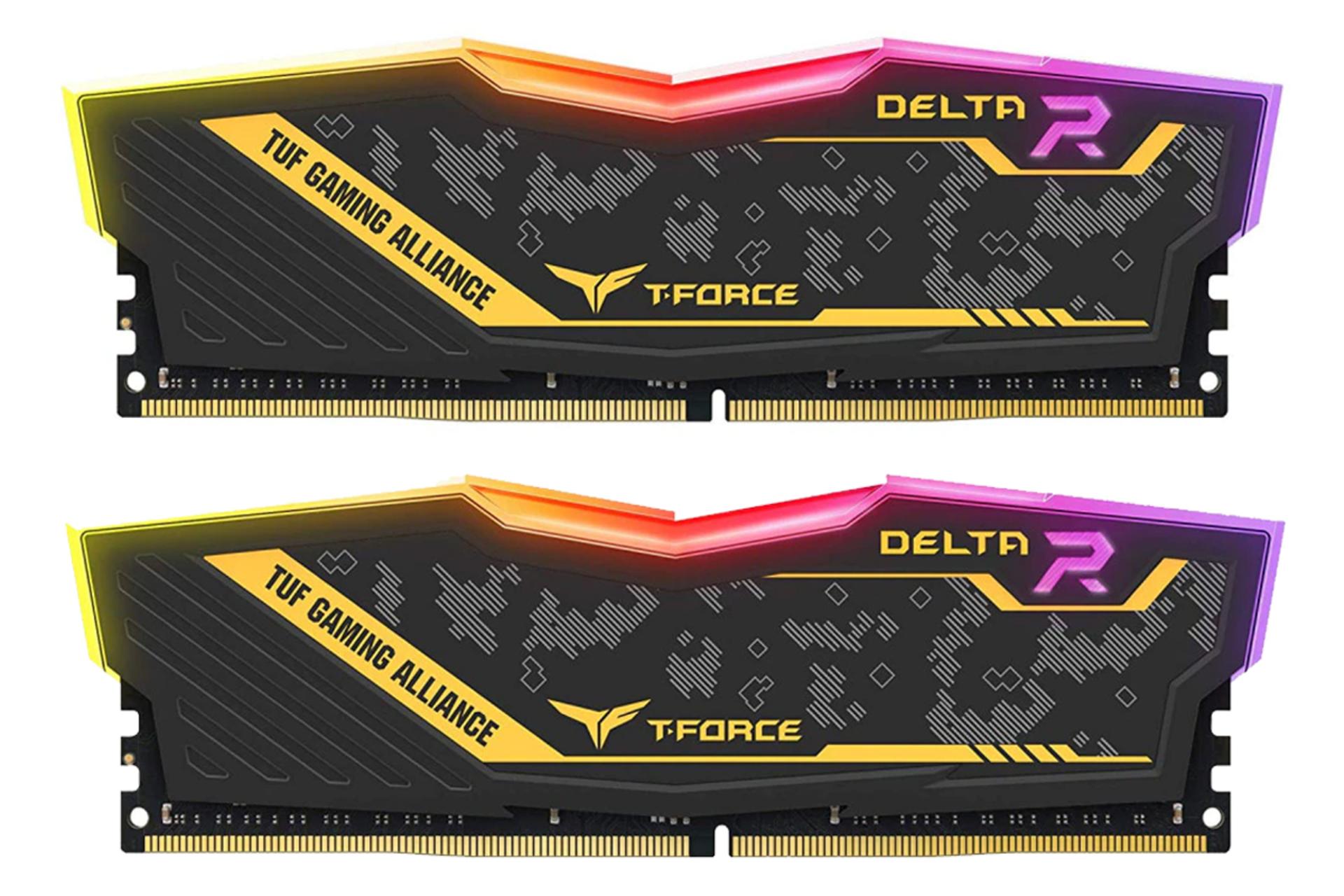 رم تیم گروپ T-FORCE DELTA TUF ظرفیت 32 گیگابایت (2x16) از نوع DDR4-3200