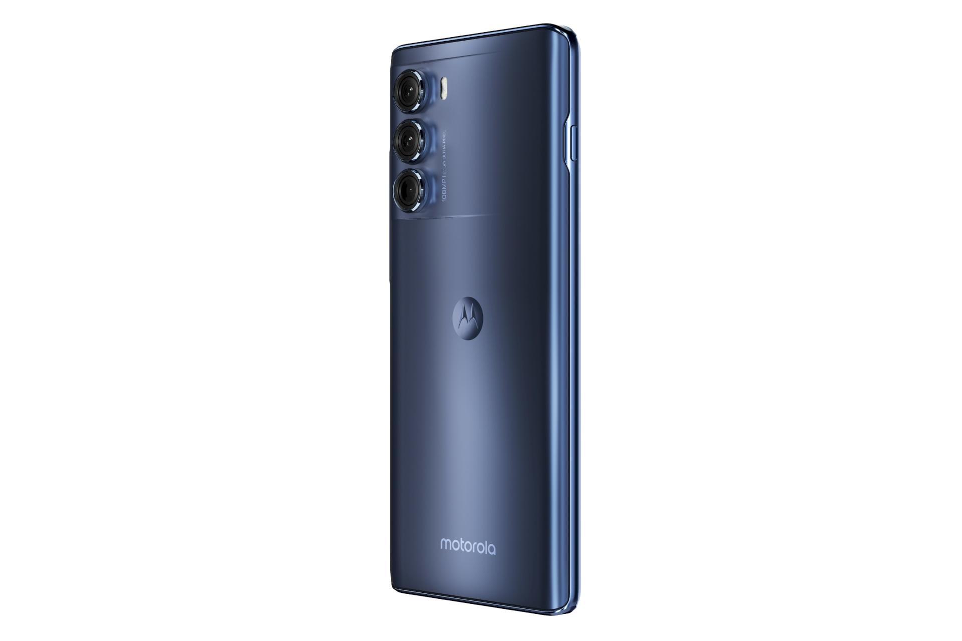 نمای راست پنل پشت Motorola Moto G200 5G / گوشی موبایل موتو G200 موتورولا 5G آبی