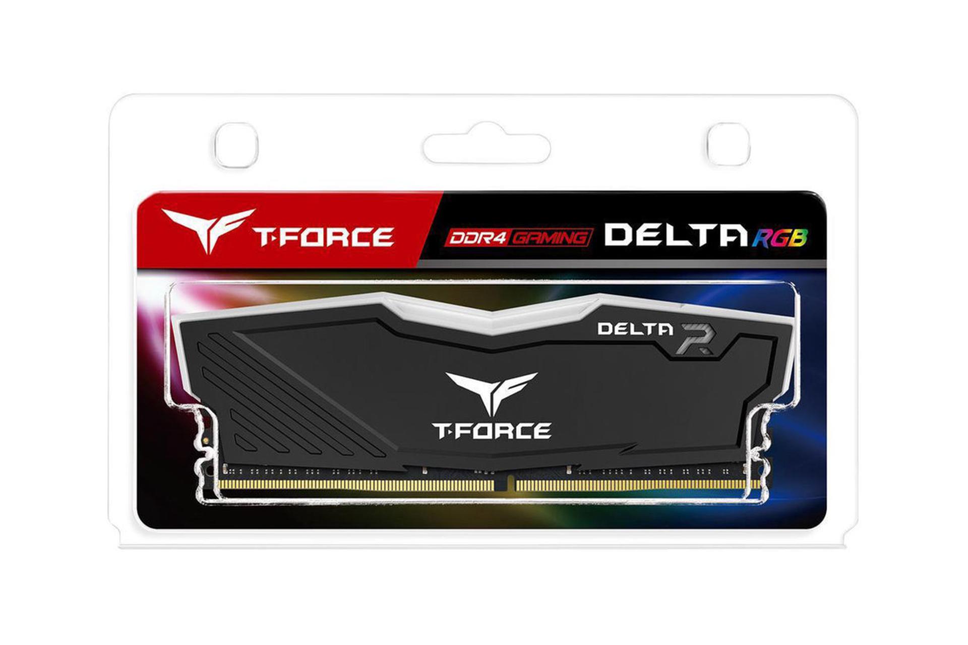 جعبه رم تیم گروپ T-FORCE DELTA RGB ظرفیت 16 گیگابایت از نوع DDR4-3200