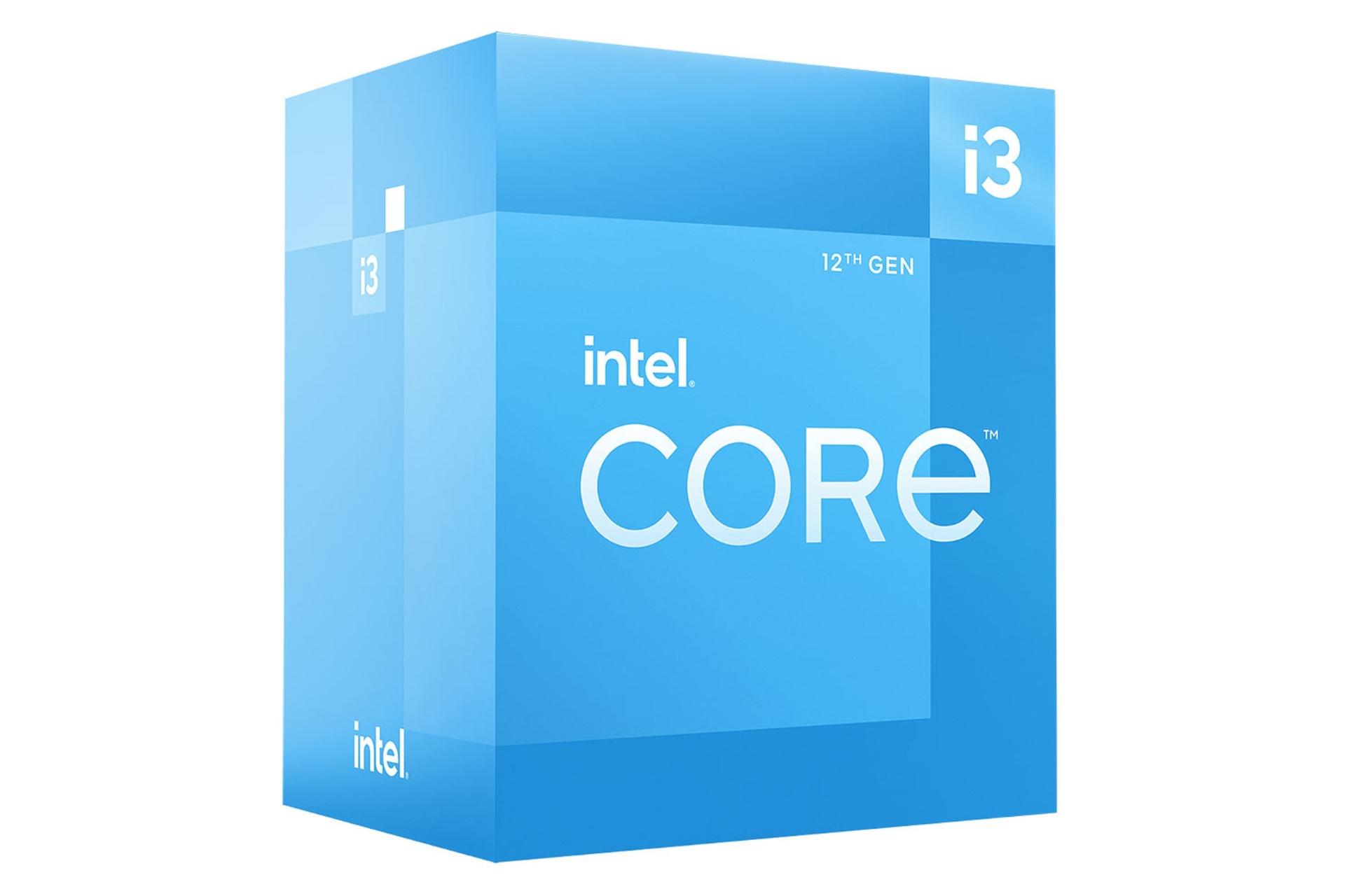 نمای چپ جعبه پردازنده اینتل Core i3 نسل دوازدهم / Intel Core i3 12th Gen