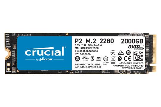 SSD کروشیال Crucial P2 NVMe M.2 2TB ظرفیت 2 ترابایت