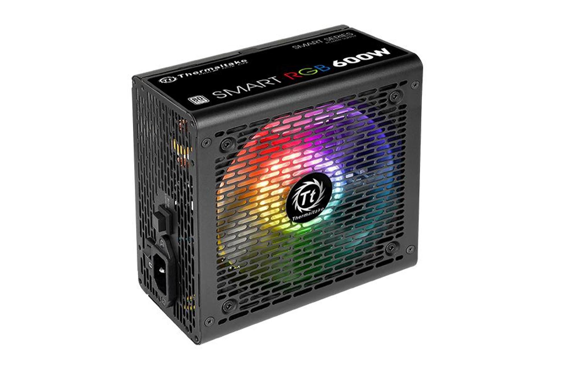 پاور کامپیوتر ترمالتیک Smart RGB 230V با توان 600 وات نمای ایستاده