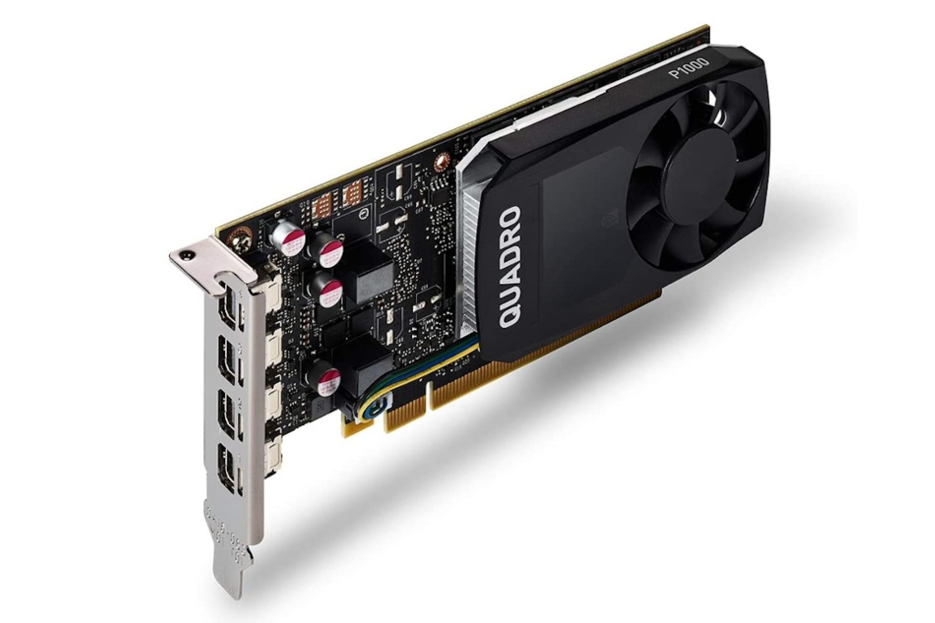 نمای بالا کارت گرافیک انویدیا Quadro P1000