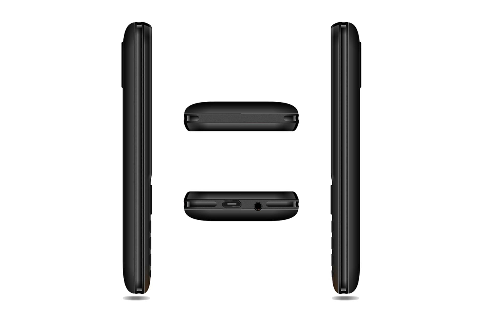 نمای جانبی گوشی موبایل جی ال ایکس GLX R2401 مشکی