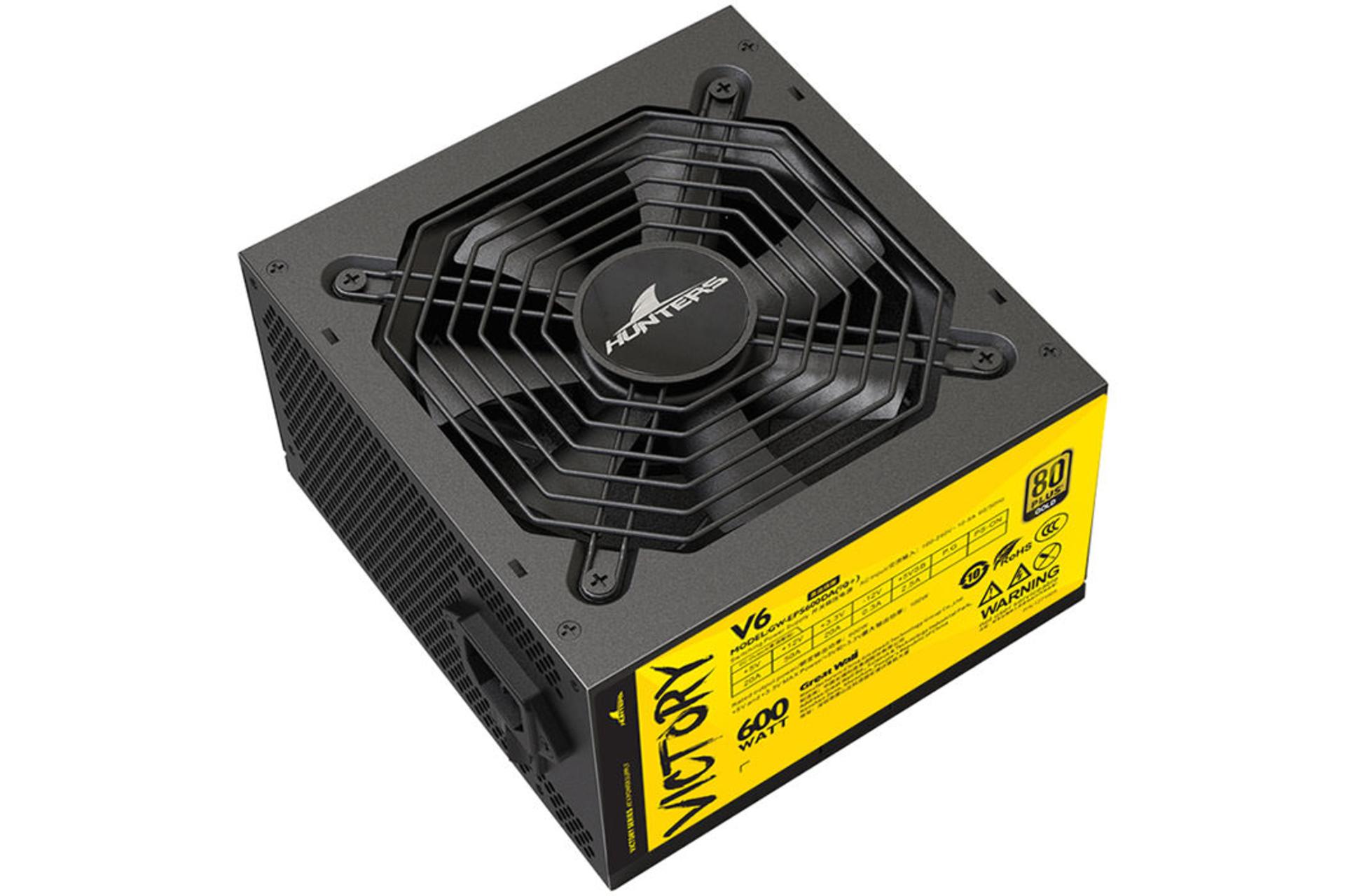 پاور کامپیوتر گریت وال GW-EPS600DA با توان 600 وات نمای فن