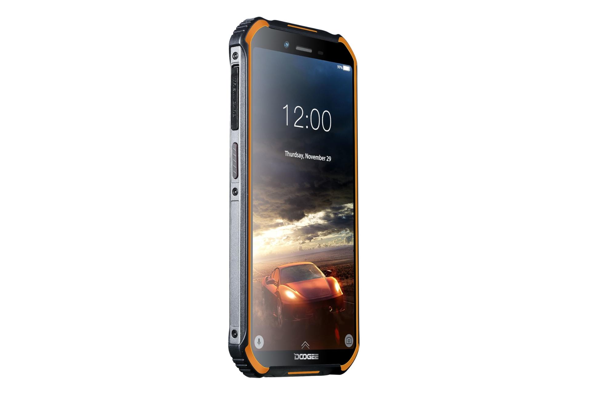 نمای کناری گوشی موبایل اس 40 دوجی / Doogee S40 نارنجی