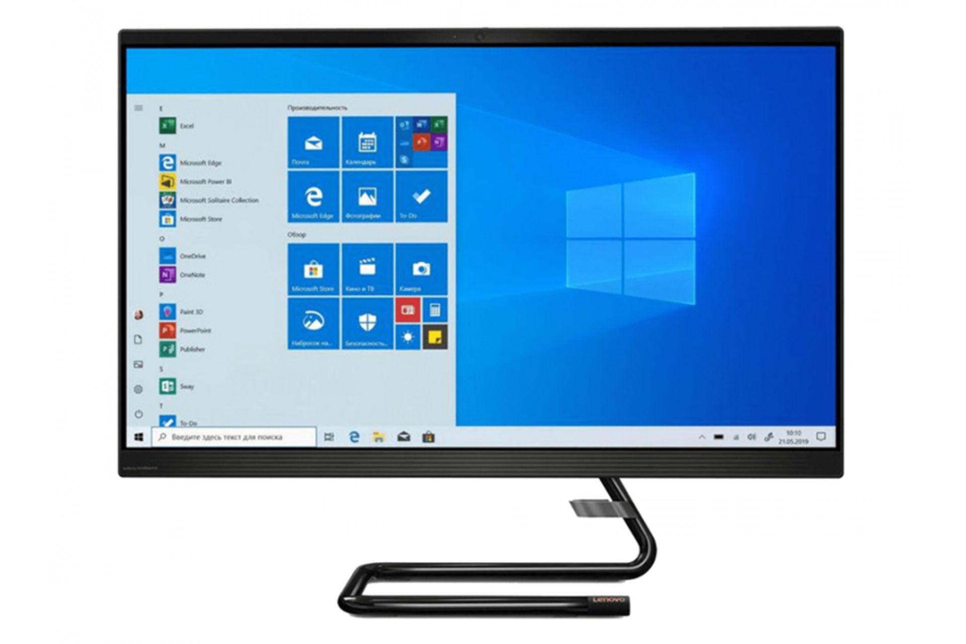 نمای روبرو کامپیوتر آل این وان All in One Lenovo IdeaCentre 3 22IMB05