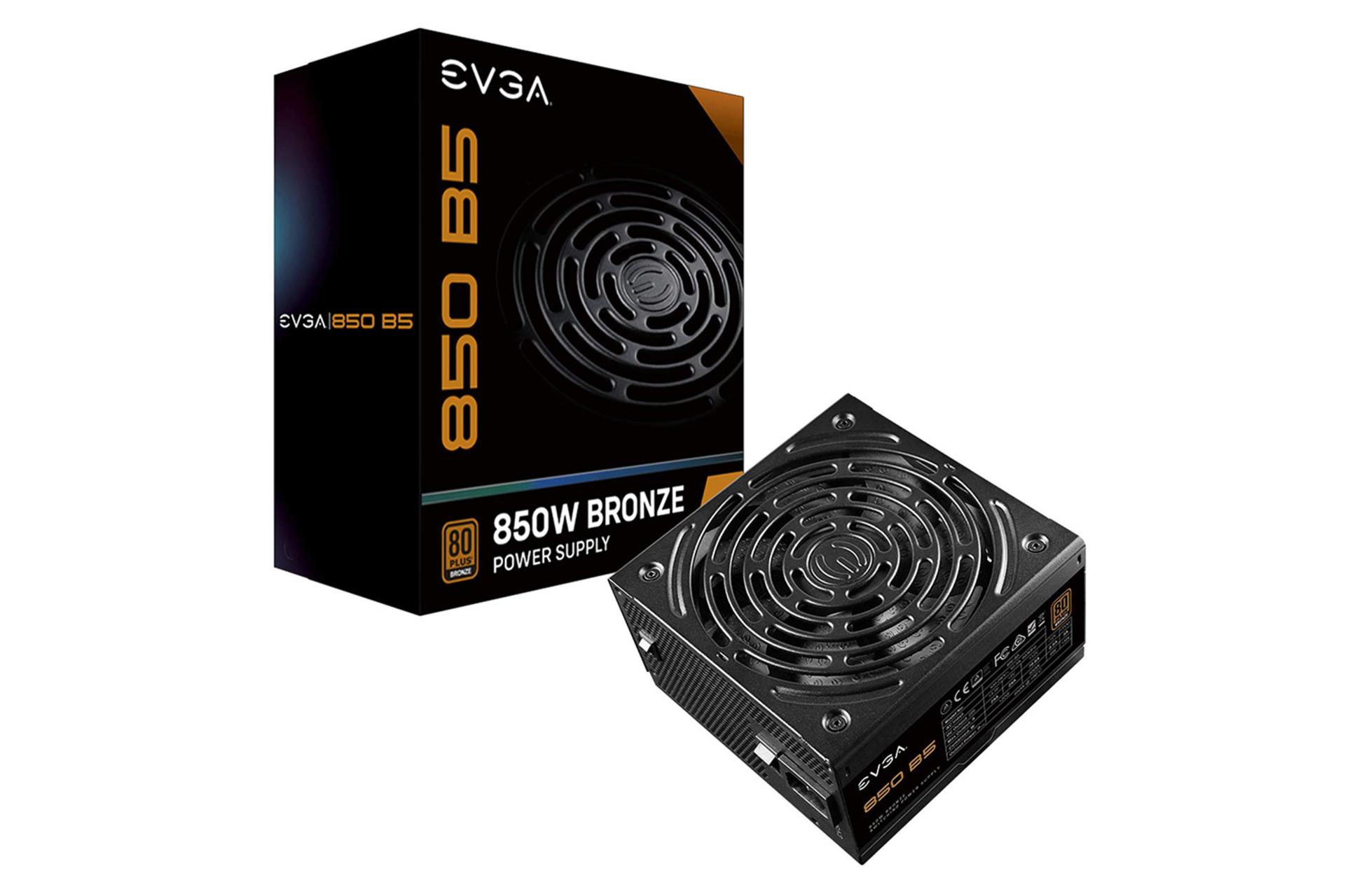 پاور کامپیوتر ای وی جی ای B5 با توان 850 وات بسته بندی