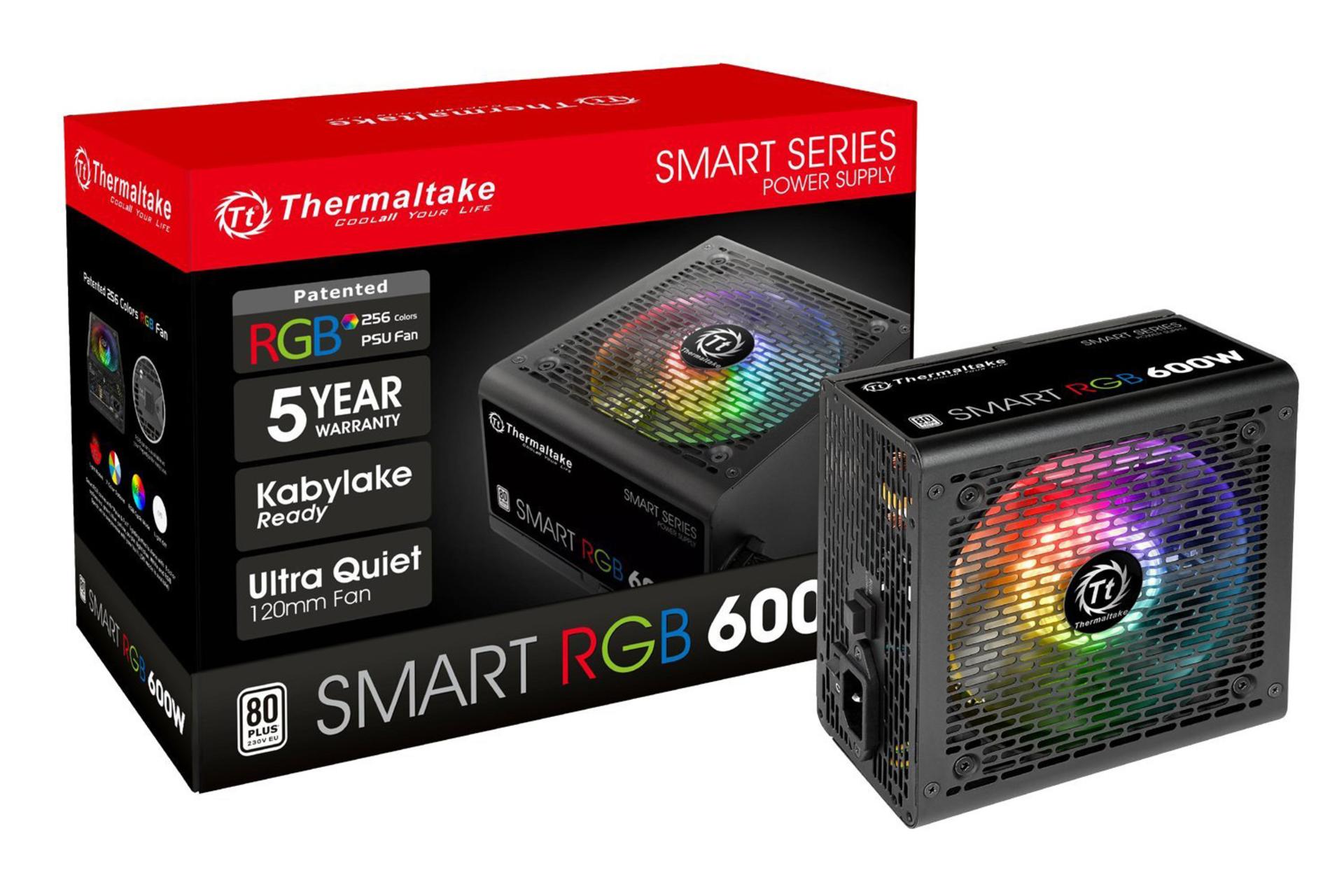 جعبه پاور کامپیوتر ترمالتیک Thermaltake Smart RGB 600W با توان 600 وات